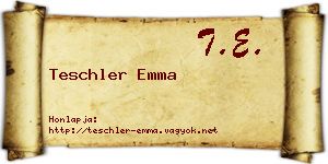 Teschler Emma névjegykártya