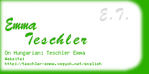 emma teschler business card
